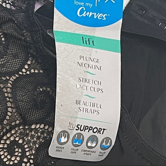 Play flex love my curves wired women’s Bra size 40D Black Lace - Picture 8 of 8